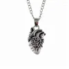 Chaînes Anatomique Rib Cage Collier Gothique Bijoux Squelette Pendentif Wiccan Amulette Sorcellerie Coeur Humain