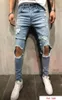 Pantaloni a matita in stile urbano pantaloni a metà vita jeans slim fit slim fit jeans denim abbigliamento pantaloni lunghi sfilacciati9738031