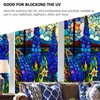 Window Stickers Colorful Flowers Wall Sticker Living Room Decorations Privacy Film Old Fashioned Office Static Cling For Pvc Glass