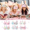 Masks Birthday Spa Party for Girls Satin Bathrobe Child Kit kimono Girl Pajama Gown Unicorn Animal Plush Sleep Eye Mask Party Princess