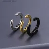 Ear Cuff Ear Cuff 1 piece of womens stainless steel unpainted earring clip with circular non perforated fake earrings new popular fashion earrings Y240326