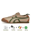 Tiger Mexico 66 Tigers أحذية عرضية أحذية مصممة أحذية Onitsukass Canvas Series Mexico 66 Mens Womens Slip-On Silver Off في الهواء الطلق المدربين الرياضة الحجم 36-44