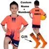 Children Football Jerseys Men Boys Soccer Clothes Sets Short Sleeve Kids Football Uniforms Adult Kids Soccer Tracksuit Jersey 240314
