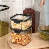 Food Jars Canisters 460/700/1800ML food storage container plastic kitchen cooler noodle box rainy storage tank transparent sealed tankL24326