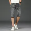 2023 Summer New Men's Anti-theft Zipper Jeans Shorts Fi Casual Straight Gray Elastic Force Denim Short Male Brand m4yS#