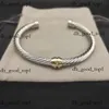 Bracciale di lusso Bracciali con cavo DY Pulsera Designer di gioielli Donna Uomo Argento Oro Perla Testa Bracciale a forma di X David Y Gioielli Regalo di Natale 5mm 119