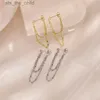 Висячая люстра VOQ Silver Lip O-Chain Серьги с кисточками Женские висящие на спине серьги с двойной цепочкой Летние пляжные вечерние украшенияC24326