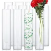 Vasen, 12 Stück, glasklar, zylinderförmig, hohe schwimmende Kerzenhalter, Tafelaufsatz, Tisch, formelle Abendessen, frachtfreie Vase, Zuhause