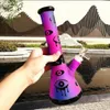 25cm tall Purple Glass Water Bongs Beaker dab Rigs Hookahs Bubbler Downstem Perc Smoke Glass Water pipes With 14mm Joint