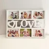 Cadre d'image d'image Collage photo Family Wall Tablet Top Love Multi Photos plusieurs images suspendues Collages de couples encadrés larges