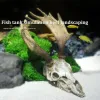 Decoraciones decoraciones de acuario simulación reno bull calavera resina tanque de pescado