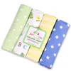 4 PcsLot Baby Bed Sheet 100 Cotton 7676cmSize Infant Cot Crib Girl Boy Bedding Set borns Receiving Blanket 240313