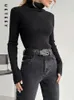 Kvinnors tröjor Turtleneck Kvinnors tröja Pullover Fall Winter Knit Casual Jumper Tops Ladies Streetwear Basic Shirts Soft Warm Y2k Clothing