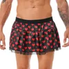 Saia Sexy Conjunto Sexy Twink roupa íntima masculina com borda de renda couro plissado lingerie quente e sexy cetim feminino roupa íntima apertada sexy feminino roupas de vestir cruzadas 24326