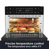 Quarti (circa 32 litri) Combinazione di friggitrice e tostapane digitale, piano di lavoro per cucina con forno a convezione, friggitrice ad aria intelligente 19 in 1, forno per pizza, tostatura e
