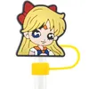 Japan Cartoon Moon Straw Cap Accessories Universal 10mm Cartoon Straw Sleeve Decorative Buckle Milk Tea Straw Buckle