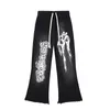 Men's Pants Men Women Casual Loose Printed Pattern Hip-hop Retro Trend Couple Style