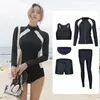 Women's Swimwear Women Men Diving Clothing Quick Dry Swimming Suit Snorkeling Surfing Wetsuit Zipper Water Sport Long Sleeve Five