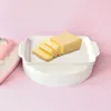 Plates Ceramic Butter Dish Reusable Holder Multifunctional Sturdy Storage Box For Buffet Bar Fridge Cake Shop Household