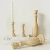 Candle Holders Wooden Holder For Wedding Unpainted Wood Craft Candlestick Stand Party Living Room Home Decor Centerpieces