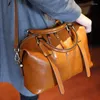 Sac 2024 rétro à main huile cire cuir de vache femme Boston Chaozhou une épaule messager en gros