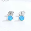 Breloque Toshiba bleu opale 925 en argent Sterling coréen femmes petites boucles d'oreilles bijoux de mode GiftsC24326