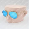 Lunettes de soleil de la marque de créateurs Ray Sunder Trend Fashion Metal Cadre de soleil conçus pour les hommes et les femmes verres 13 couleurs peuvent être achetées Écouter Climb Vague Netflix