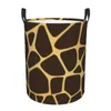 Laundry Bags Dirty Basket Giraffe Pattern Folding Clothing Storage Bucket Toy Home Waterproof Organizer