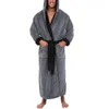 mens Bathrobe Man Winter Warm Casual Flannel Robe Sleepwear Lg Sleeve Plush Shawl Male Bath Robe Lounge Nightgown Home Clothes N5js#