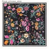 Schals 130 cm Luxus Marke Twill Seidenschal Frauen Bandana Square Schal Design Floral Kopftuch Schals Für Damen Mode Schal Echarpe Q240326