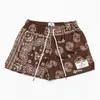 2023 Novo Ryoko Chuva Malha Shorts Mens Tendência Paisley Imprimir Shorts Ginásio Basquete Shorts Homens Treino Correndo Calças Curtas Homens y02F #