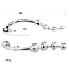 Metal Anal Plug Stainless Steel Dildo Adult Sex Toys for Women Men Prostate Massager Stick Long Butt Stimulator Shop 240312