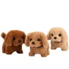 123st Electronic Pet Simulation Smart Dog Walk Nod Wag Tail Electric Plush Animal Baby Kid Toy Christmas Gift 240319