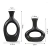 Vases Modern Ceramic Vase Black And White Hollow Art Flower Arrangement Container Living Room Wedding Hydroponic Home Decoration