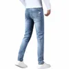 Lente Herfst Heren Cott Jeans Nieuwe Slim Fit Elastische Potlood Broek Hoge Kwaliteit Koreaanse Stijl Casual Jeans Mannen denim Broek Z2wX #