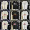 Herr t-shirts högkvalitativ klassisk stil bokstäver tryck tshirt män svart vit aprikos topp mode casual överdimensionerad hiphop topp t240325