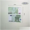 Autres fournitures de fête festives Fake Money Banknote 10 20 50 100 200 US Dollar Euros Réaliste Toy Bar Props Copie Devise Film Faux- Otek5