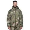 coquille douce pour hommes camoue veste tactique masculine étanche en moteur militaire bordé armée à capuche armée de chasse en plein air Q08M #