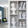 Sculpturen Beethoven Mozart Muzikant Karakter Sculptuur Ornamenten Woonkamer Decor Europese Witte Hars Standbeeld Ambachtelijke Woondecoratie Cadeau