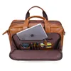 Bag A4 Big Large Genuine Leather Executive Men Briefcase Messenger Business Travel 14'' 15.6'' Laptop Portfolio M6476