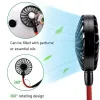 Przyjęcie zapasowe Favor Hand Fan Fan Sports Portable USB ładowne podwójne mini chłodnica powietrza letnia szyja wisząca g0326