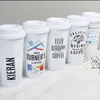 Vendite calde 24 once / 16 once tazza trasparente varie tazze di plastica che cambiano colore Bicchieri di succo riutilizzabili tazza di caffè con coperchio e cannuccia