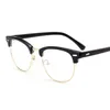 2020 Klasik Perçin Yarım Çerçeveler Gözlükler Vintage Retro Optica Göz Gözlükleri Çerçeve Erkekler Kadınlar Temizlik Çerçeve Gözlük DE1655014