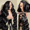 250 Dichte 13x6 Body Wave Lace Front Perücke brasilianische 30 40 Zoll HD transparente 13x4 Lace Frontal Echthaar Perücke für Frauen