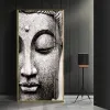 Big Size Buddha Staty Målning Canvas Prints Affischer Väggkonst Bilder för vardagsrum Modern Heminredning Ingångsmålning