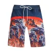 heren nieuwe Boheemse zwemshort stijlvolle bladeren print zwembroek sneldrogend los surfen strandzwempak Hawaiiaans casual badmode 90CD#