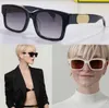 Mens Womens OLock Sunglasses Rectangular Black Acetate OLock Glasses F4008 Low Bridge Gold Metal Temple with Oversized Logo UV Pro4948468