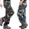 Camoue Camo Cargo Pants Men Casual Cott Multi Pocket LG Spodnie Hip Hop Joggers Urban kombinezonami wojskowe