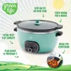 Greenlife Cook Duo Gezond keramische Non Stick Programmeerbaar 6 -liter Home Grootte Slow Stew Pot, PFAS Gratis, afneembaar deksel en pot, digitale timer, vaatwasser wasbaar