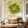 Decorative Flowers Flower Wreath Spring Artificial Hoop For Party Gathering Store Embellishment Door And Shop Decors